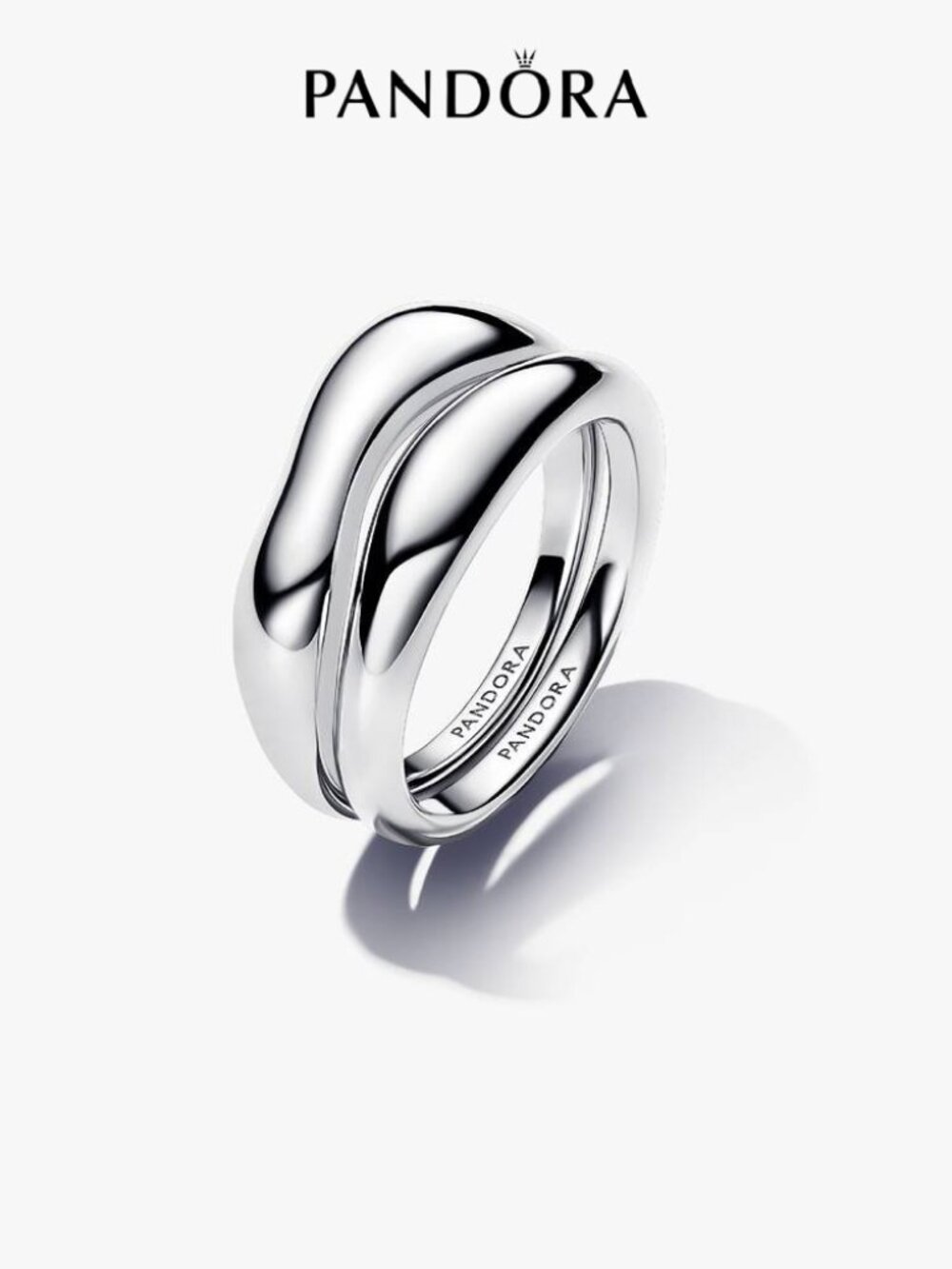 Pandora Organically Shaped Stacking Rings